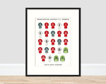 Manchester United Women - 2023/24 Season A3 Print