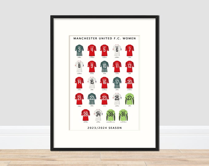 Manchester United Women - 2023/24 Season A3 Print