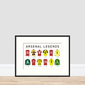 Arsenal - Legends of Highbury & The Emirates A4 Print