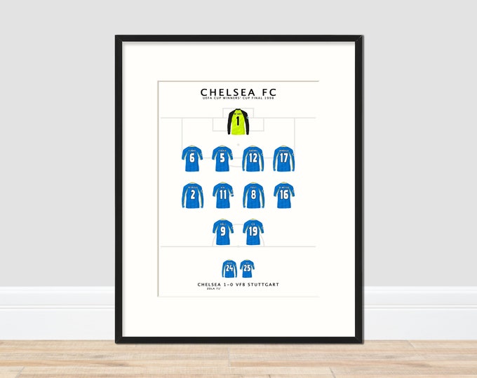 Chelsea - Cup Winners' Cup 1998 A3 Print