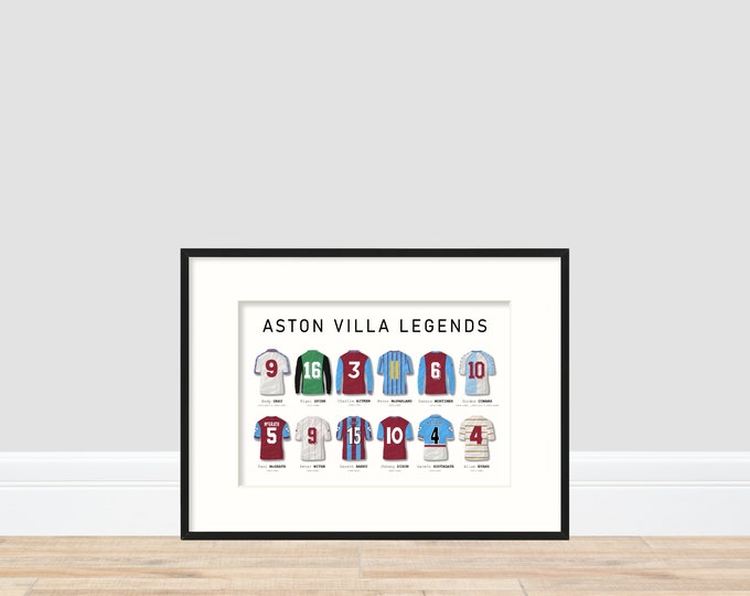Aston Villa Legends A4 Print