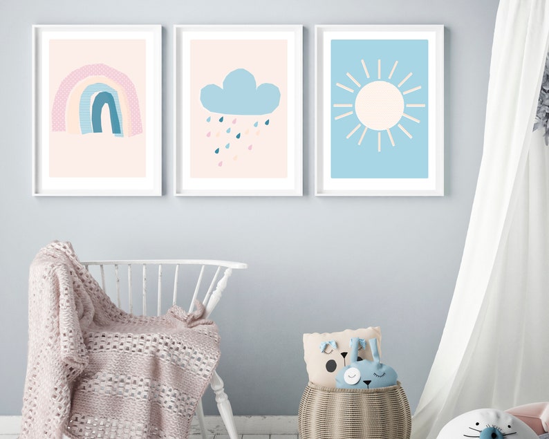 Sunshine Print Nursery Wall Art New Baby Gift Nursery Wall Etsy