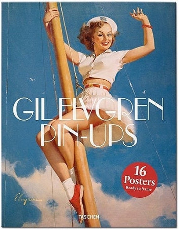 Pin-ups -Gil Elvgreen- 16 Pin ups posters- 35 cmX27 cm -second hand