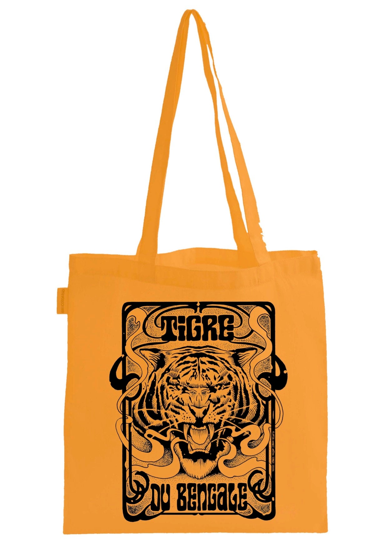 Tote Bag. BENGAL TIGER Orange. Artwork Sadhu The Serbian- Limited