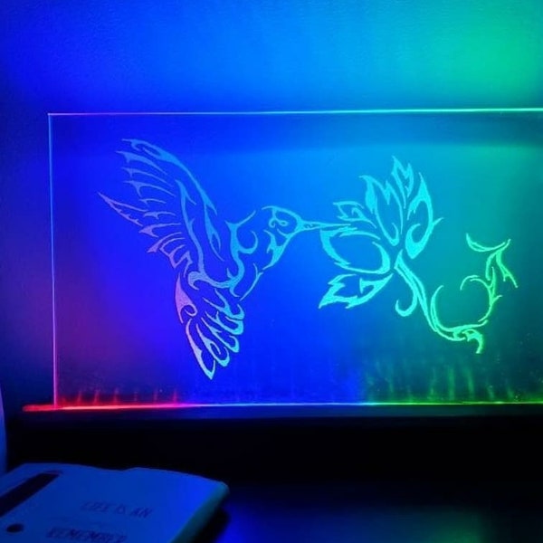 Engraved LED Glass Light