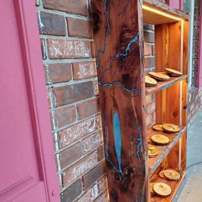 Lightning Cedar Bookshelf Etsy