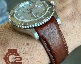 genuine rolex leather strap price