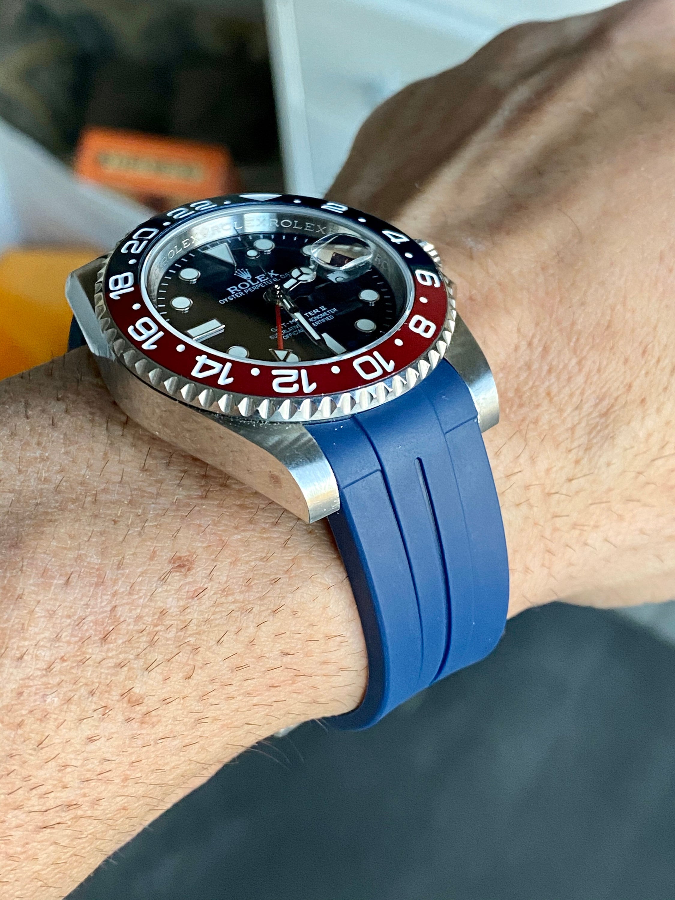 Rubber strap on Yachtmaster blue - suggestions pls - Rolex Forums