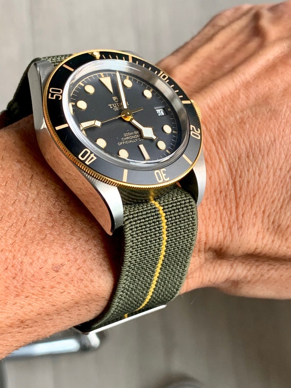 Green and yellow nato strap sale