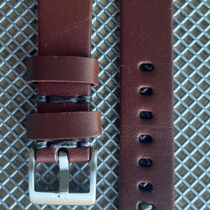 Dark BROWN Crazy Horse Leather Vintage Watch Strap Dirty GRAY - Etsy