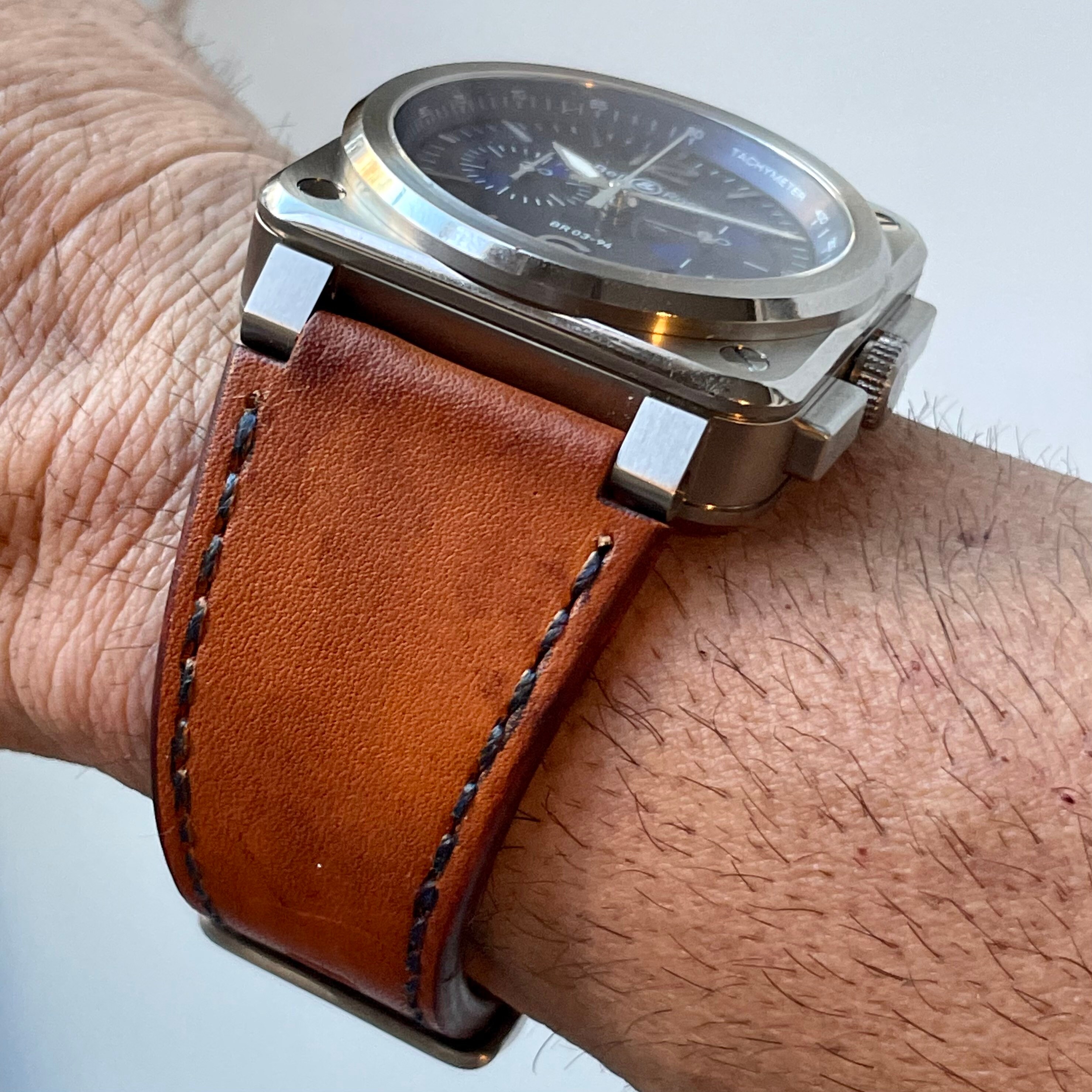 24mm Sunset BROWN Bell & Ross Strap Band Fits Br01 Br03 BLUE Etsy