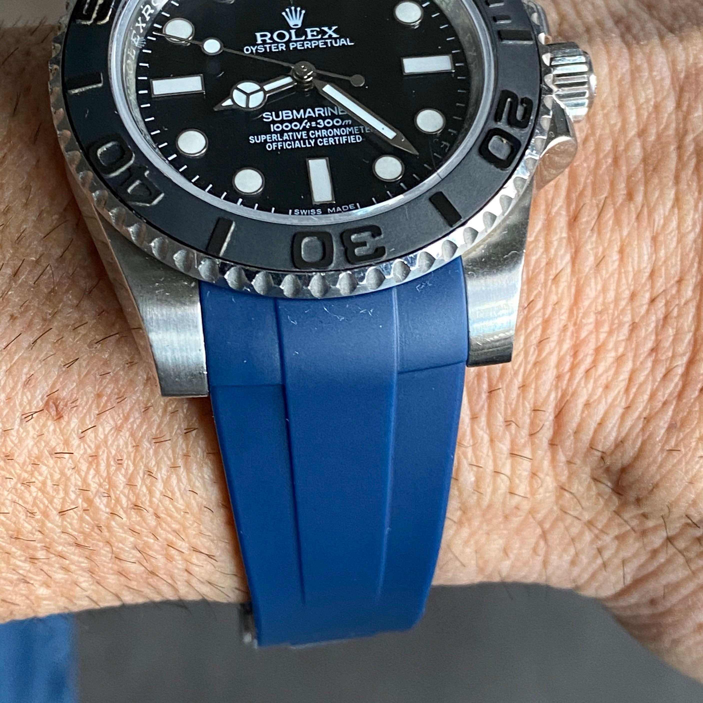 Rolex con correa de caucho hot sale