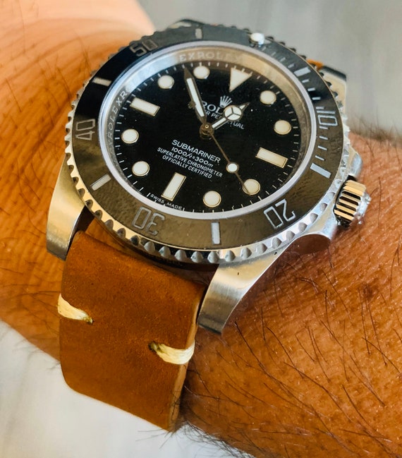 Crazy horse leather store watch strap