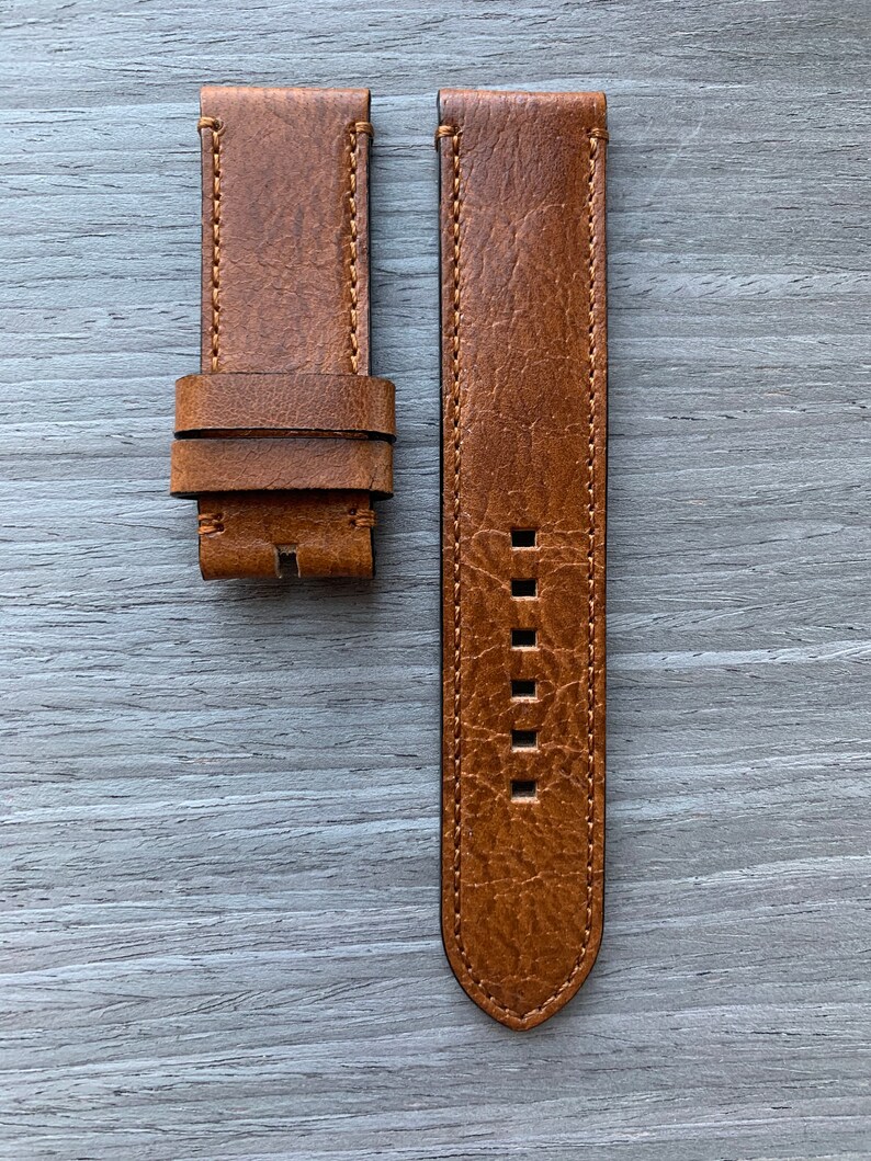 tudor brown leather strap