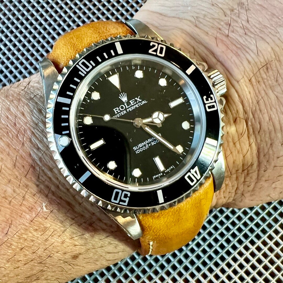Cinturino cuoio deals rolex