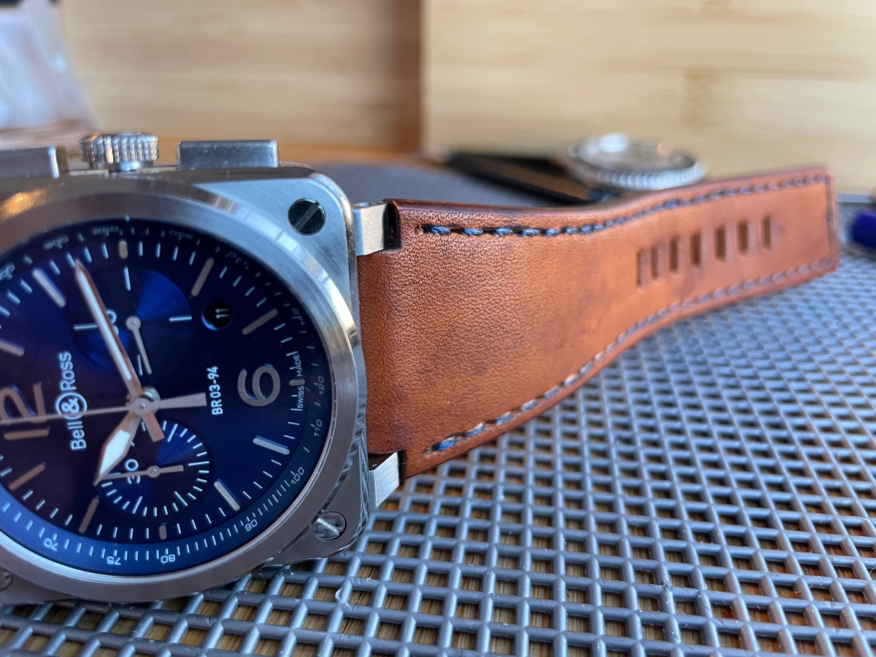 24mm Sunset BROWN Bell & Ross Strap Band Fits Br01 Br03 BLUE Etsy