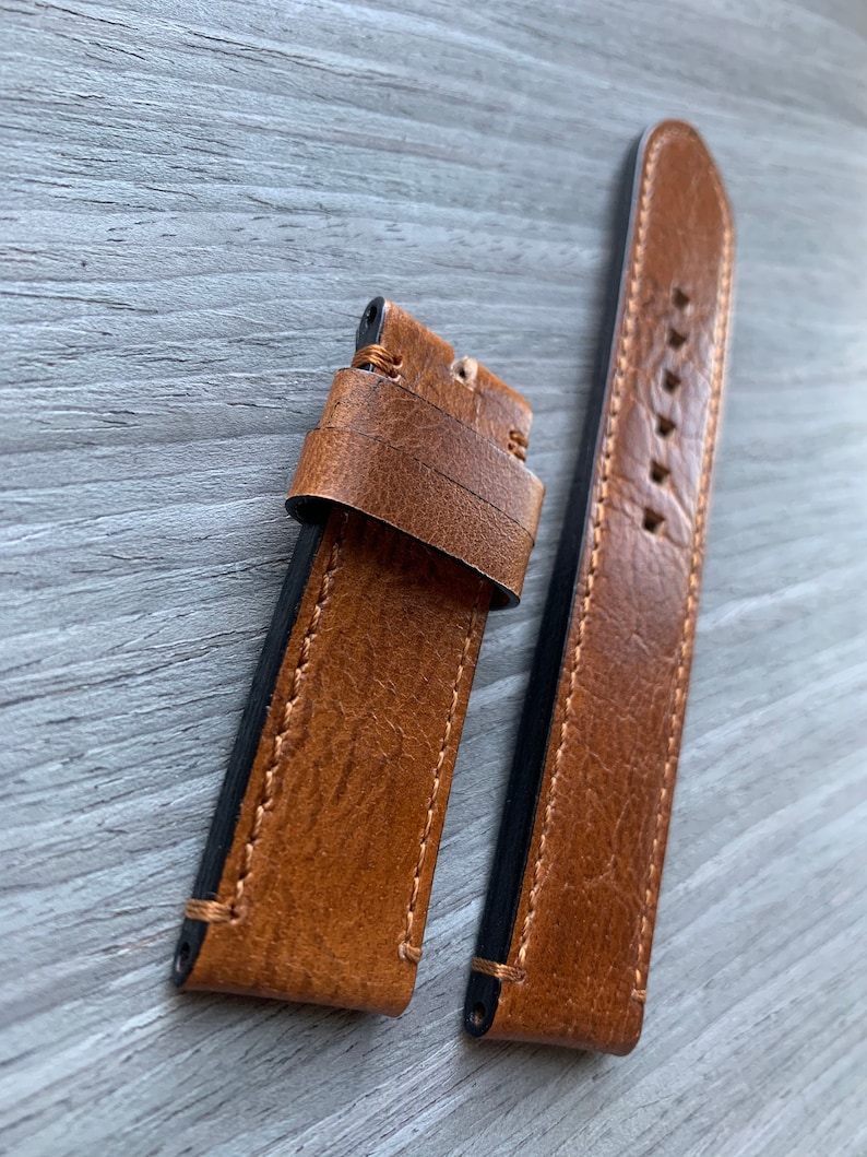 tudor brown leather strap