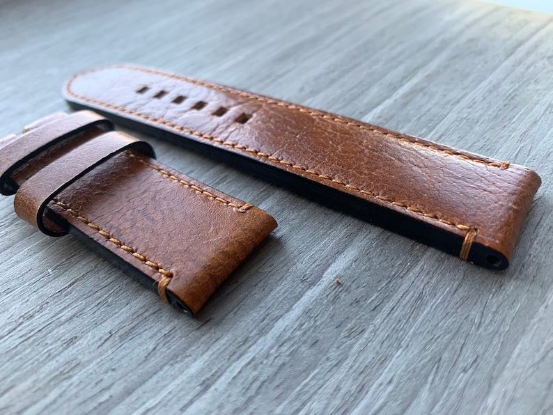 tudor brown leather strap