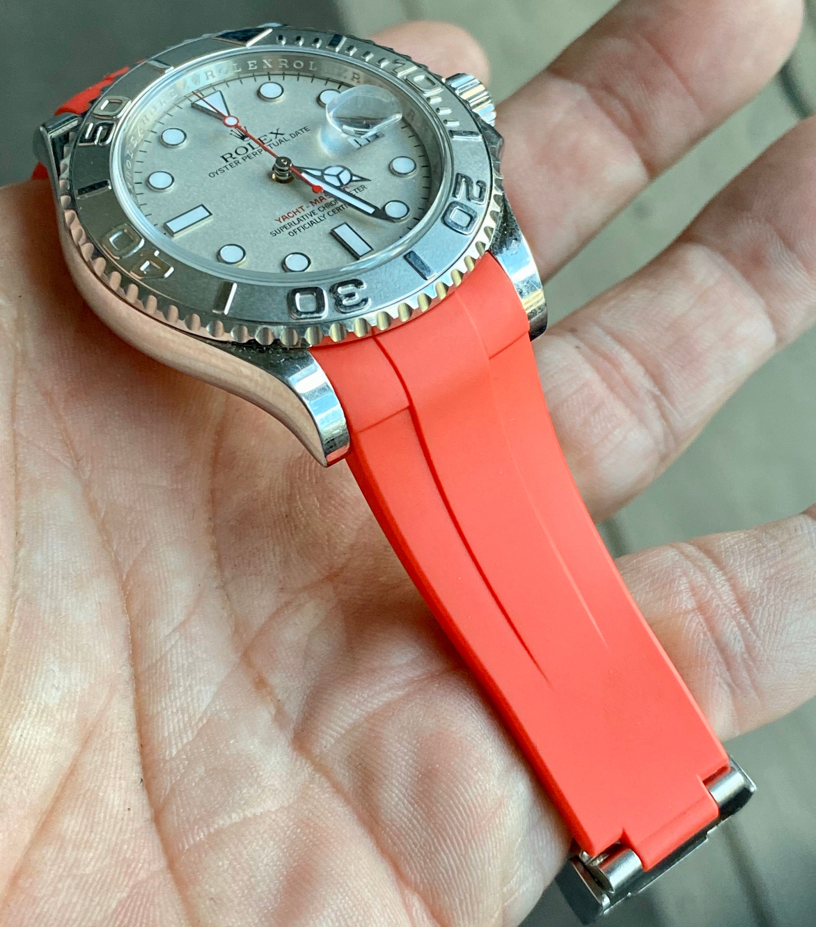 Rubber strap on Yachtmaster blue - suggestions pls - Rolex Forums