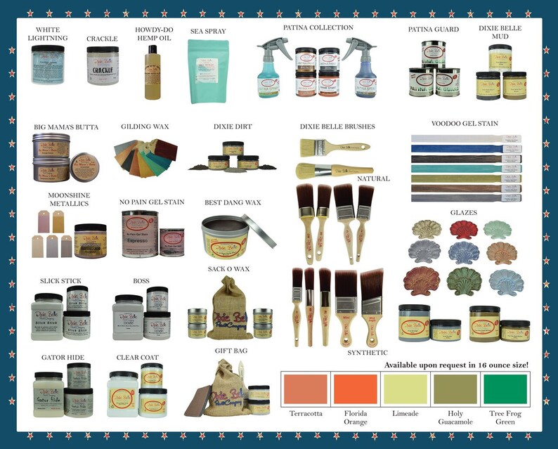 Colour Chart/Card Dixie Belle Chalk Mineral Furniture Paint. Etsy