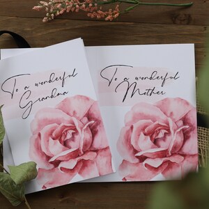 Geburtstagskarte für Mama, Geburtstagskarte für Oma, hübsche Blumen Aquarell Geburtstagskarte