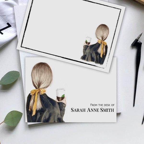 Personal Stationary | Personalized Stationary | Personal Office Note Cards | Bridal shower Gifts | Gifts for Wife | Elegant Desk Stationary