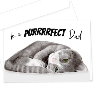 Father's Day card for Cat Dads | Kitten Dad Cards | Kittie Father's Day |