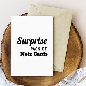 Pack de cartes de correspondance SURPRISE, lot de cartes de correspondance mixtes, cartes de voeux aquarelles, cartes de correspondance d'artiste, cartes de remerciement,
