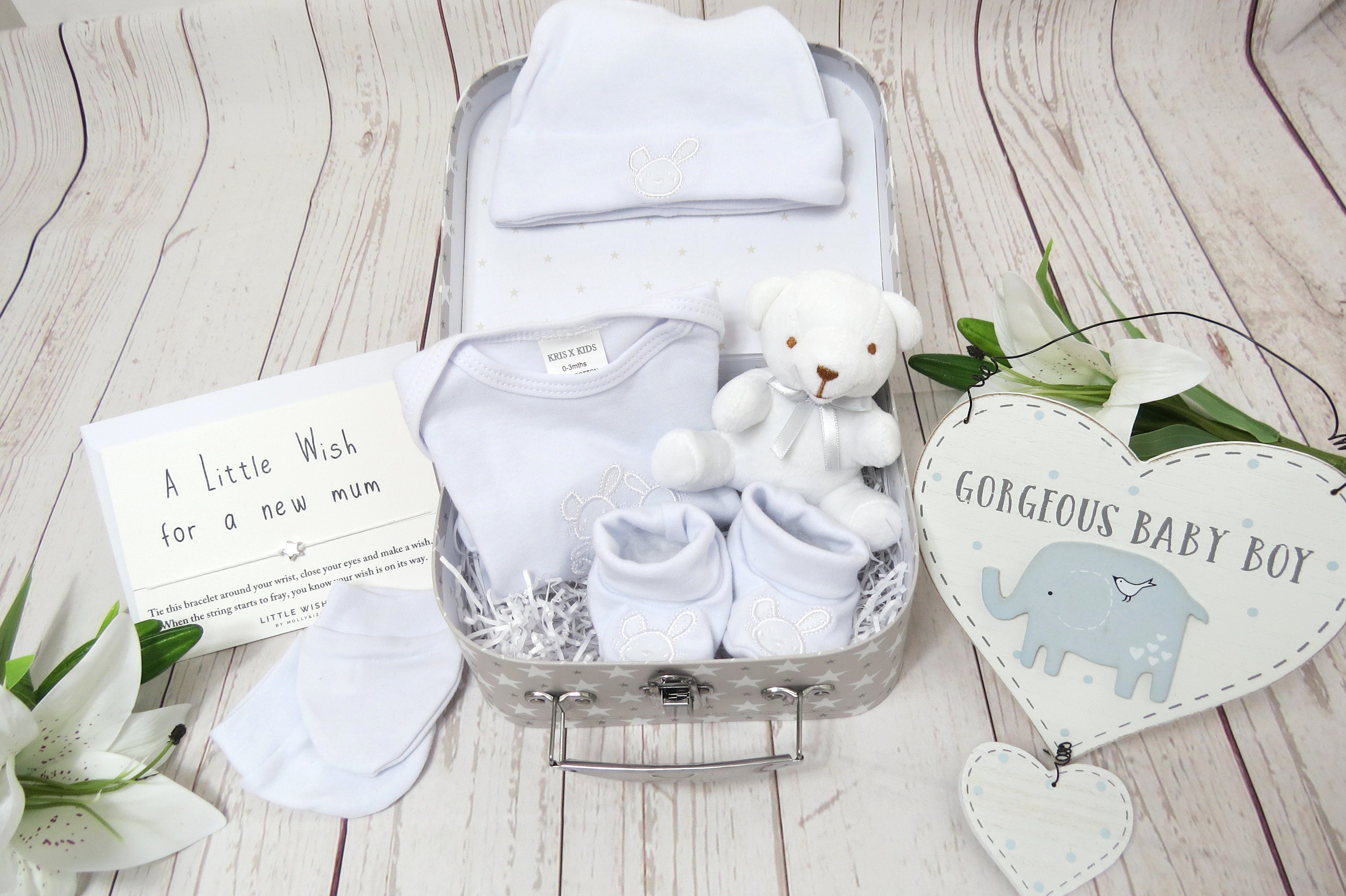 Baby Boy Gift With Plaque Baby Boy Gift Set Baby Boy Shower Etsy UK
