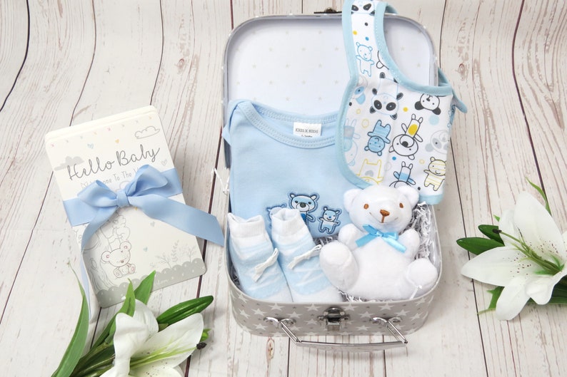 Baby Boy Elephant Set Baby Boy Gift Hamper Baby Boy Gift Etsy UK
