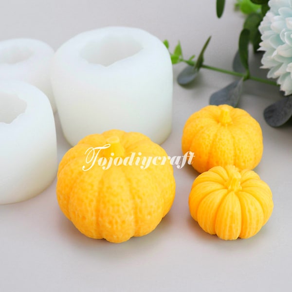 3D Pumpkin Candle Silicone Mold-Halloween Pumpkin Candle Mold-Pumpkin Chocolate Cake Mold-Cement Jesmonite Pumpkin Mold-Pumpkin Soap Mold