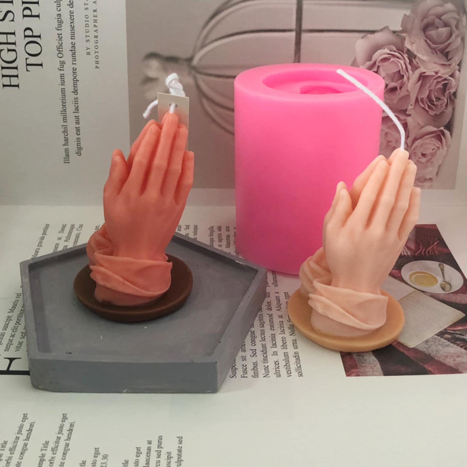 Blessing Hand Candle MoldPraying Hands Candle Silicone Etsy