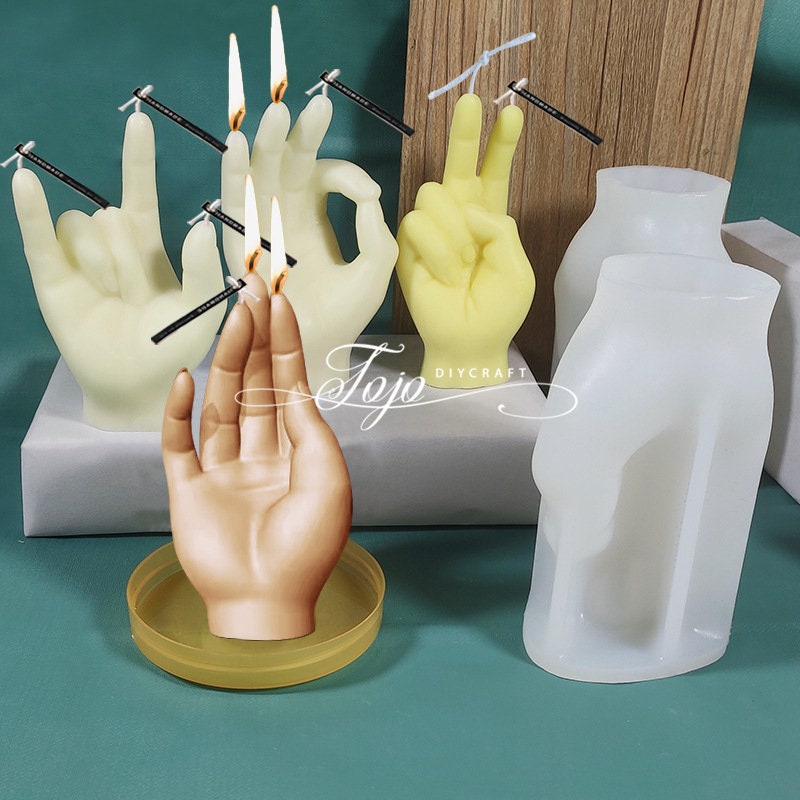 Hands Shape Candle MoldHand Finger Candle MoldOK Victory Etsy