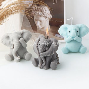 3D Elephant Candle Silicone Mold-Elephant Candle Mold-Elephant Resin Mold-Animal Candle Mold-DIY Aromatherapy Yes Mold-Home Decor Mold