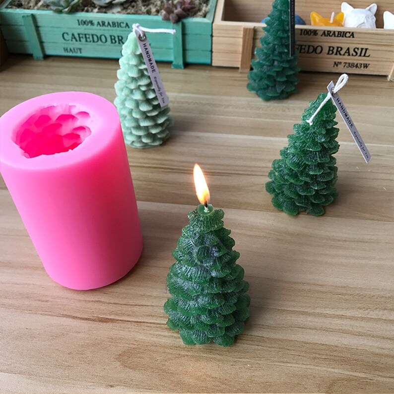 Christmas Tree Silicone Candle MoldCedar Shape Silicon Molds Etsy