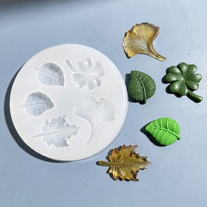 Miniature Leaf Silicone Mold-Maple Leaf Resin Mold-Ginkgo Leaf Mold- Leaves Jewelry Making Mold-Dollhouse Miniature Mold-UV Resin Art Mold