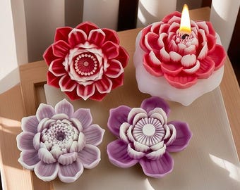 Moule Design Lotus 3D En Silicone Alimentaire - Pour Chocolat Et Pâtisserie