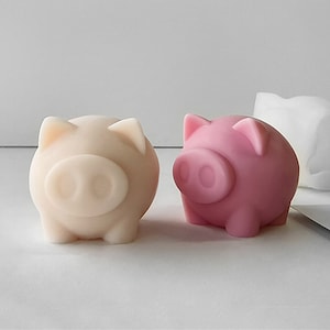 Animal Pig Silicone Mold-Cute Piggy Candle Mold-Fat Pig Resin Mold-Concrete Cement Piggy Mold-Cement Jesmonite Mold-Scented Candle Soap Mold