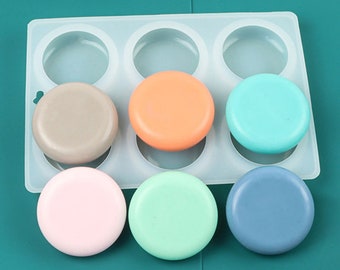 Circle Soap Silicone Mold-Round Soap Mold-Silicone Soap Mold-Chocolate Cake Decor Mold-Handmade Soap Mold-DIY Aromatherapy Soap Mold