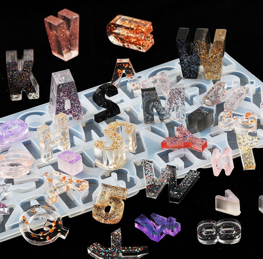 Letter Number Silicone Mold-letter Keychain Resin Mold-personalised ...