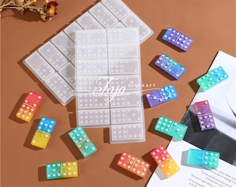 Cute Dominoes Resin Mold-Dominoes Silicone Mold-Domino Resin Keychain Mold-Pendant Jewelry Making Mold-Family Board Games Mold