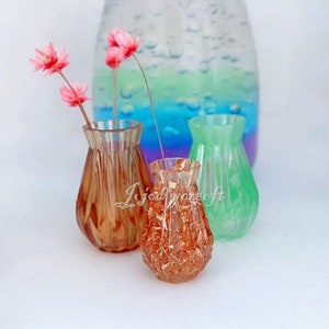 Molde de silicona de jarrón-Molde de resina de jarrón pequeño-Molde de jarrón para flores-Molde de jarrón de vidrio cristal-Molde de resina UV-Molde de arte epoxi-Molde de decoración del hogar