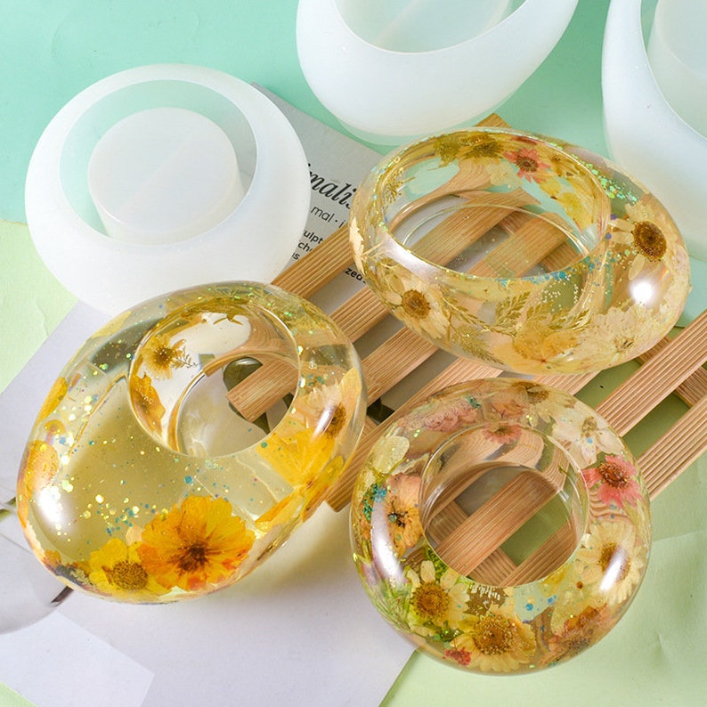 Round Candlestick Silicone Moldoval Candle Holder Moldtea Etsy