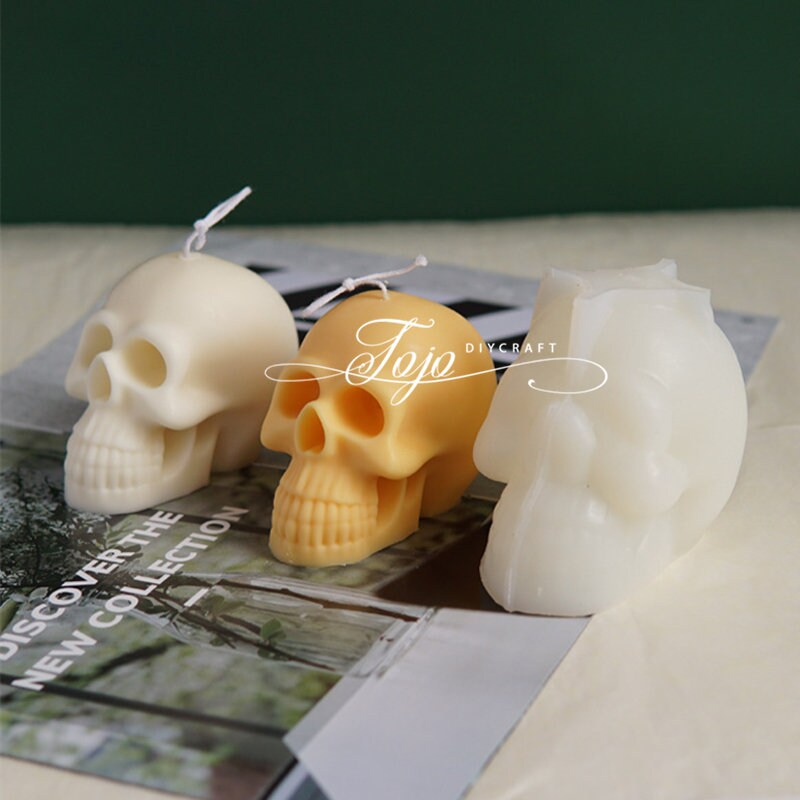 Skull Candle MoldSimulation Skull Silicone MoldHalloween Etsy