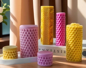 Bee Honeycomb Candle Silicone Mold-Honeycomb Candle Mold-Beehive Candle Mold-Beeswax Pillar Candle Mold-Aromatherapy Candle Soap Mold