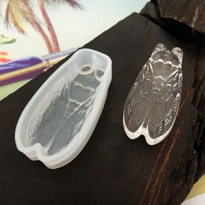 Insetto Cicada Silicone Mold-Cicada Pendant Mold-Cicada Jade Resin Mold-Cicada Keychain Mold-Necklace Jewelry Making Mold-UV Resin Mold