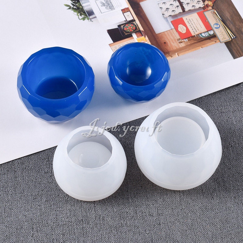 1pc Bowl Resin Casting Mold,Silicone Resin Casting Mold for Flower Shape  Jewelry Candle Holder