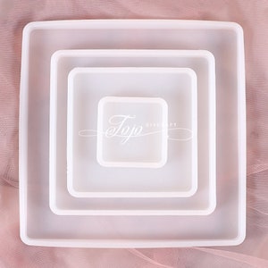 Square Coaster Silicone Mold-Square Coaster Resin Mold-Square Concrete Coaster Tray Mold-Cup Coaster Mold-Cement Plaster Crafts Mold