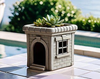 Small House Planter Silicone Mold-House Storage Box Resin Mold-Concrete Candle Jar Mold-Aromatherapy Plaster Mold
