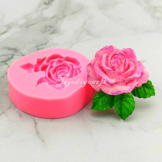3D Silicone flower mold cake decoration Rose flower shape soap